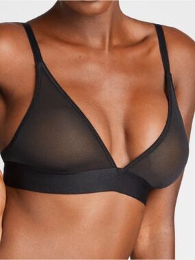 Negative underwear - sieve triangle bra in black - size 1
